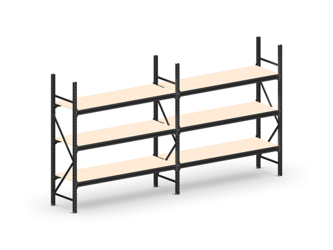 Weitspannregal mit Holzböden