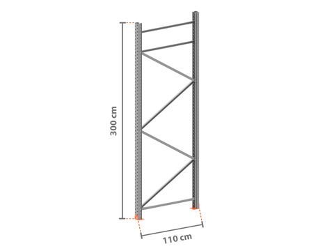 Ständer P150 3.0m - 110cm tief - 15.000kg Feldlast