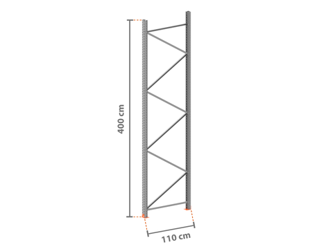 Ständer P45 4.0m - 110cm tief - 4.500kg Feldlast