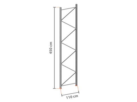 Ständer P150 4.5m - 110cm tief - 15.000kg Feldlast
