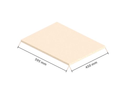 Spanplatte 450x595x19 mm für Weitspannregal 60 cm tief