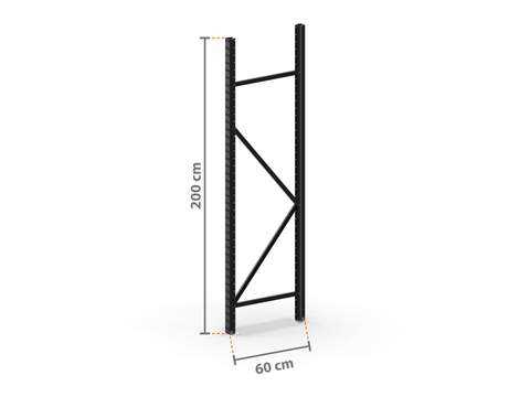 Weitspannregal Ständer 2,0 m hoch, 60 cm tief