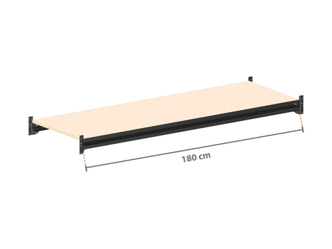 180 cm Fach Weitspannregal mit Holzböden