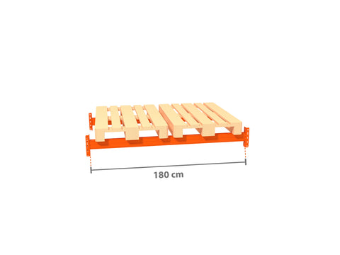 10.4m Palettenregal mit 15.000kg Feldlast | 110cm tief | 3.0m hoch | 2 Ebenen für 33 Europaletten