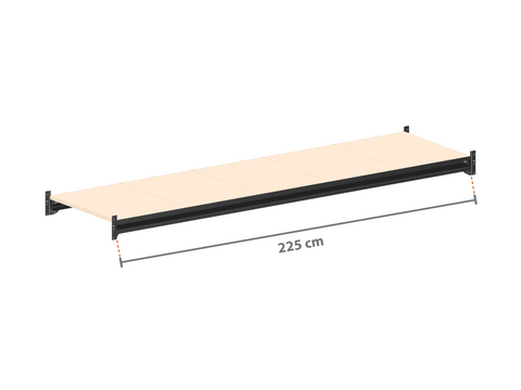 225 cm Fach Weitspannregal mit Holzböden