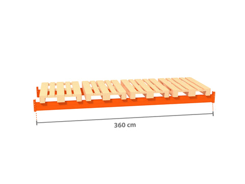 3.8m Palettenregal mit 15.000kg Feldlast | 110cm tief | 2.0m hoch | 2 Ebenen für 12 Europaletten