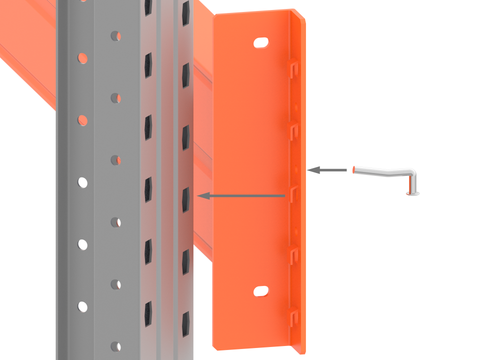 Palettenregal Traverse einhängen / Montage